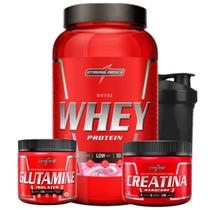 Combo Nutri Whey + Creatina Pura + Glutamina Shaker