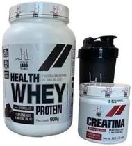 Combo Nutri Whey Protein Creatina Shaker Luva Health Labs