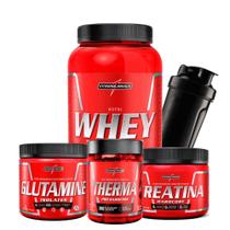 Combo Nutri Whey + Therma + Creatina + Glutamina Integral M