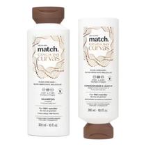 Combo O Boticário Shampoo 300ml, Condicionador 300ml Ciência Das Curvas Cachos Crespos Match.