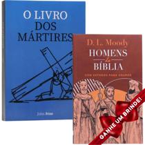 Combo O Livro dos Mártires John Foxe + Livro Homens da Bíblia D. L. Moody Cristão Evangélico Gospel Igreja Família - Igreja Cristã Amigo Evangélico