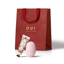 Combo O.U.i Jardin de Grasse Rosé: Creme Mãos 30g + Sabonete Parfumé 90g + Sacola Pequena