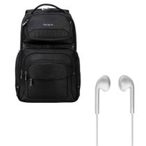 Combo Office - Mochila Targus Legend IQ 16" e Fone de Ouvido Intra Auricular Branco Pulse - PH333K