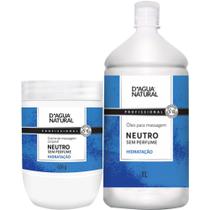 Combo óleo e creme de massagem corporal neutro dagua natural - D'Água Natural