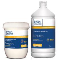 Combo óleo e creme de massagem corporal neutro dagua natural Combo óleo e creme de massagem corporal neutro dagua natural