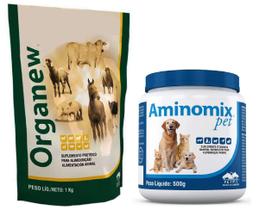 Combo Organew 1kg Probiótico + Aminomix Pet Pó 500g Vetnil