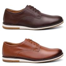 Combo Oxford Masculino Em Couro Macio Leve 2 Pares Oferta