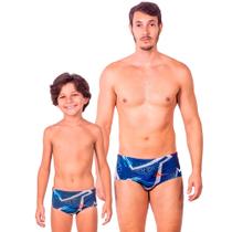 Combo pai e filho par sungas big bang proteção uv 50+ kauna Combo pai e filho par sungas big bang proteção uv 50+ kauna