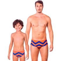 Combo pai e filho par sungas flow proteção uv 50+ kauna Combo pai e filho par sungas flow proteção uv 50+ kauna