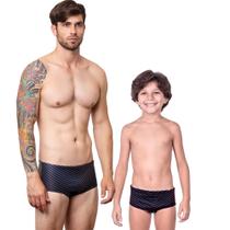 Combo pai e filho par sungas infantil carbon proteção uv 50+ kauna Combo pai e filho par sungas infantil carbon proteção uv 50+ kauna