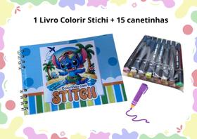 Combo para Colorir Stichi - Capa Dura Azul Combo para Colorir Stichi - Capa Dura Azul