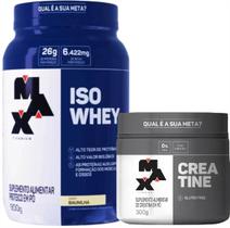 Combo para Definição do Shape: Iso Whey Isolado Max + Creatina Pura Zero Carbo 300g