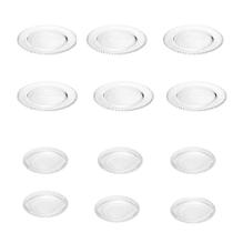 Combo Para Jantar 6 Pratos Rasos + 6 Pratos Sobremesa Pearl Bolinha Wolff Transparente Combo Para Jantar 6 Pratos Rasos + 6 Pratos Sobremesa Pearl Bolinha Wolff Transparente