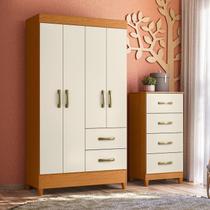 Combo para Quarto Infantil Guarda-roupa e Cômoda Mobi