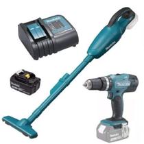 Combo Parafus + Aspirador Po Com Bat Carregador 18v - Makita Combo Parafus + Aspirador Po Com Bat Carregador 18v - Makita