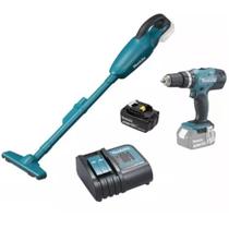 Combo parafusadeira dhp453 + aspirador de pó 18v dcl180 - kitdhp453+dcl180 - makita