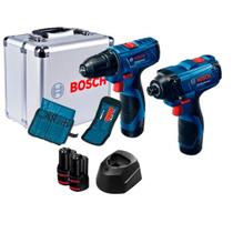 Combo Parafusadeira e chave de Impacto Gsr120+Gdr120 Caixa Aluminio- BOSCH-06019G80E3