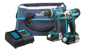 Combo Parafusadeira e Furadeira de Impacto a Bateria 18V Makita DLX2336SYX Combo Parafusadeira e Furadeira de Impacto a Bateria 18V Makita DLX2336SYX