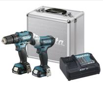 Combo Parafusadeira/Furad DF333D + Parafusadeira TD110D a Bateria 12V Maleta Makita CLX224SAX