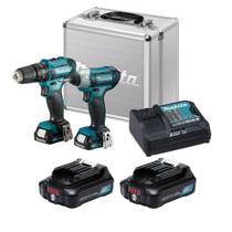 Combo Parafusadeira Furadeira A Bateria Impacto 12V Makita