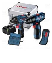 Combo parafusadeira gsr 120li + chave de impacto gdr 120li +maleta inox