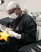 Combo Paramentação Cirurgia Odontol Tecido Com 2 Campos de Instrumentos e 1 Capote Cirúrgico cinza