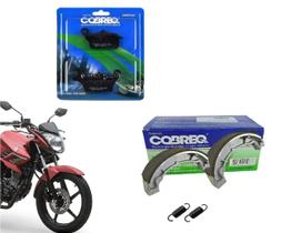 Combo Pastilha Dianteira + Lona Freio Traseira Original Cobreq Fazer Factor 150 Neo 125 Crypton 115 Combo Pastilha Dianteira + Lona Freio Traseira Original Cobreq Fazer Factor 150 Neo 125 Crypton 115