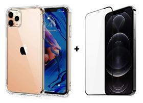 Combo Pelicula 3D + Capa Compatível Com iPhone 6 7 8 SE 2020 X XS XR 11 / 11 Pro Max 12 / 12 Pro Ma