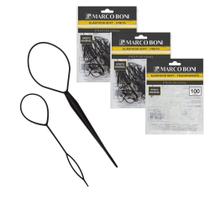 Combo penteado agulha modeladora e elasticos para cabelo Combo penteado agulha modeladora e elasticos para cabelo