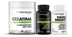 Combo Performance Diária Nanogen Creatina 300g Testo 950