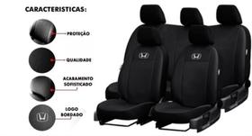 Combo Personalizado Luxo Honda HR-V 2015-2024 + Volante + Chaveiro Couro