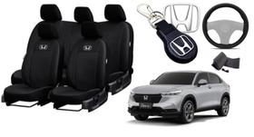 Combo Personalizado Luxo HR-V 2020-2024 + Volante + Chaveiro Couro - Iron Tech
