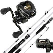 Combo Pesca Pesqueiro Vara Garbus Carbono Carretilha Bg 9 Kg Lado da Manivela:EsquerdaTamanho:Vara 2,40