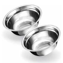 Combo Pet 2 Tigelas Comedouro Inox Para Caes e Gatos Tamanho Pequeno
