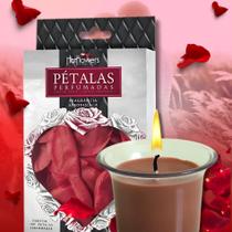 Combo pétalas de rosas 100 unid + vela de massagem beijável chocolate com menta