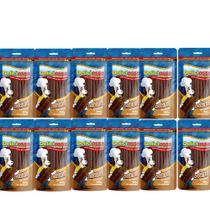 Combo Petisco Palitinho Ossinho Para Cães Deliciosso Palito Fino Chocolate - 12 Pacotes
