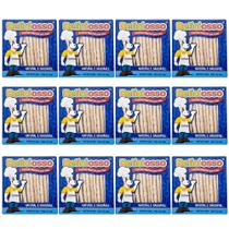 Combo Petisco Palitinho Ossinho Para Cães Deliciosso Palito Natural Fino - 12 Caixas 450g