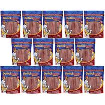 Combo Petisco Palitinho Ossinho Para Cães Deliciosso Palito Natural Fino Carne- 14 Pacotes de 200g cada