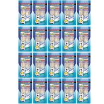 Combo Petisco Palitinho Ossinho Para Cães Deliciosso Palito Natural Fino de Leite Baby Cães filhotes - 20 Pacotes