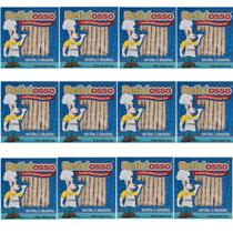 Combo Petisco Palitinho Ossinho Para Cães Deliciosso Palito Natural Medio - 12 Caixas 450g