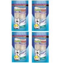 Combo Petisco Palitinho Ossinho Para Cães Filhotes Deliciosso Palito Fino Baby Leite- 4 Pacotes