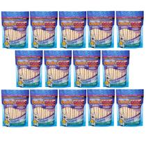 Combo Petisco Palitinho Ossinho Para Cães Filhotes Deliciosso Palito Natural Baby Leite - 14 Pacotes de 200g cada