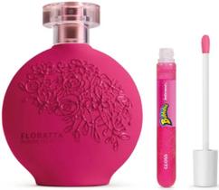 Combo Pink: Floratta Flores Secretas 75ml + Gloss Tutti Frutti Bubbaloo 5ml