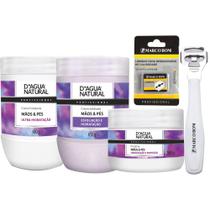 Combo podologia creme pés e mãos + desbastador de calosidades + lâmina