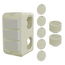 Combo Poliwetzel PVC BR 3/4 com Três Interruptores Simples 2 Conectores 5 Tampões - E017212022 - WETZEL