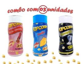 Combo Popcorn 03 Sabores Queijo, Sal Do Himalaia E Flavapop