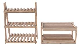 Combo Porta Calçados Organizadores em Prateleiras Vertical Promo e Organizador 95cm 100% Pinus Com 3 Nichos Madeira De Qualidade