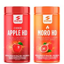 Combo Pote Suplemento Alimentar Natural Desinchá Apple Cider HD Vit B12 Beterraba Acido Acético + Laranja Moro HD Café verde e Cromo Termogenico