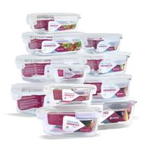 Combo Pote Vidro Quadrado 1un 320ml 1un 520ml 1un 800ml 1un 1200ml 1un 370ml 1un 640ml 1un 1040ml 1un 1520ml 1un 400ml 1un 620ml 1un 950m