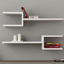 Combo pratileira organizadora nicho mdf de parede 90x18cm